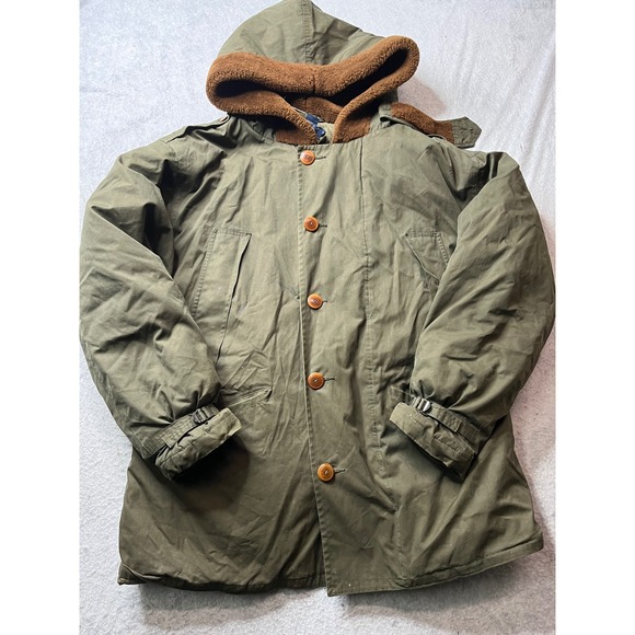 Polo Ralph Lauren Mens L fur Lined Hooded vintage Parka military flight B9 coat